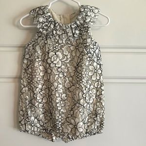 Frenchie Mini Couture Lace Romper
